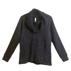Ideology Sweater Women's Size M Charcoal Gray Cowl Neck Active Pullover